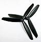 Click for the details of 3-blade 9 x 45 Propeller Set (one CW, one CCW) - Black.