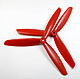 Click for the details of 3-blade 9 x 45 Propeller Set (one CW, one CCW) - Red.