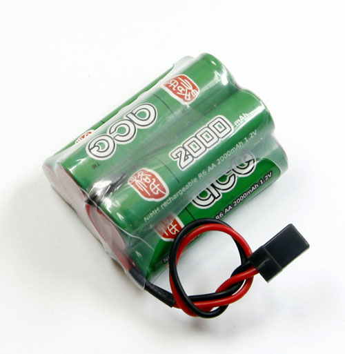ACE NiMh 2000mAh/6.0V AA Battery Pack W/Futaba Connector (Trapezia) ACE