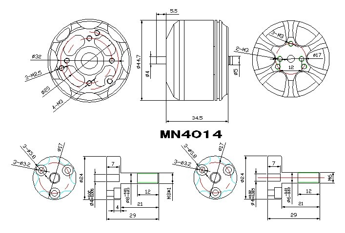 T-Motor Navigator Series MN4014 330KV Outrunner Brushless Motor