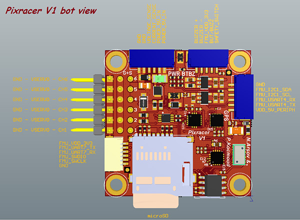 Pixracer Mini Autopilot Flight Controller