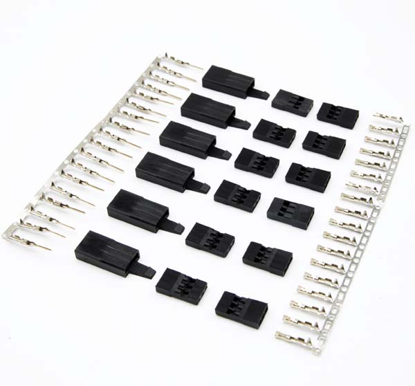 JR Servo Connector Set with Buckle and Golden Plated Metal Pins (6