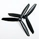 Click for the details of 3-blade 6 x 45 Propeller Set (one CW, one CCW) - Black.
