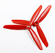 Click for the details of 3-blade 7 x 45 Propeller Set (one CW, one CCW) - Red.