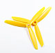 Click for the details of 3-blade 6 x 45 Propeller Set (one CW, one CCW) - Yellow.