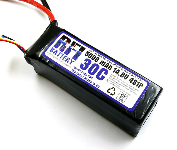 RFI 5000mah/14.8V 4S 30C Lipoly Battery Pack 6C Charging HIEC