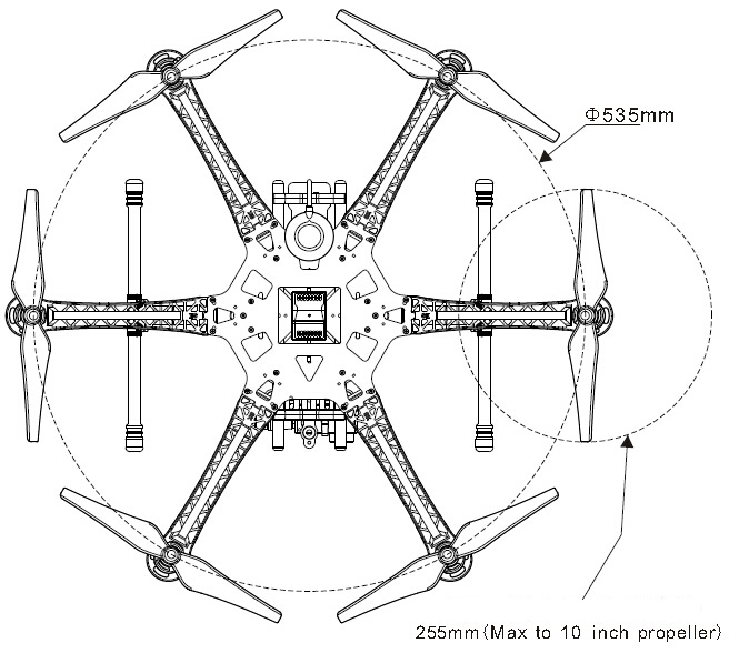 S550 Hexacopter Frame Kit W/ PCB Central Plate | KINGKONG