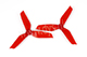 Click for the details of DYS 5x4.2 5042 Tri-blade Bullnose Propeller Set (1CW/ 1CCW) - Red.
