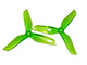 Click for the details of DYS 5x4.2 5042 Tri-blade Bullnose Propeller Set (1CW/ 1CCW) - Green.