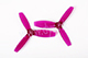 Click for the details of DYS 3x4.5 3045 Tri-blade Bullnose Propeller Set (1CW/ 1CCW) - Purple.